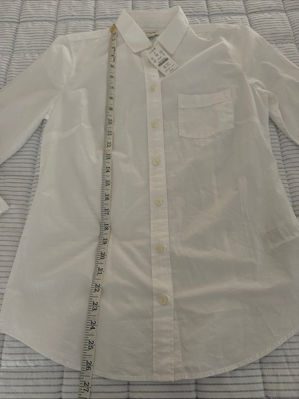 J. Crew White Cotton Button-Down Shirt - Picture 8 of 12